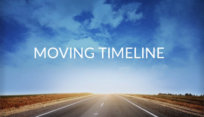 Moving timeline | Open desert road