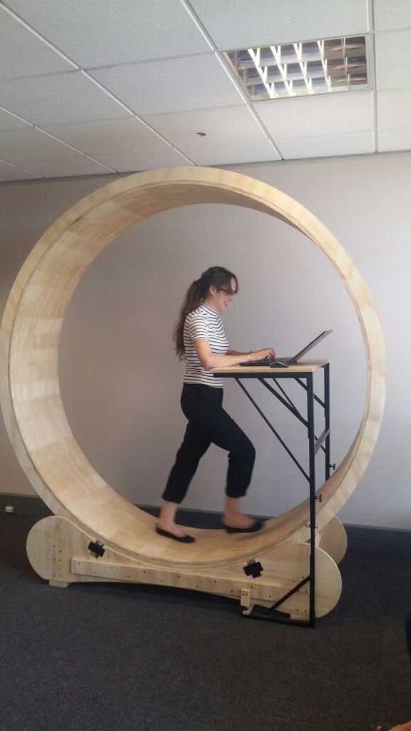 hamster wheel desk