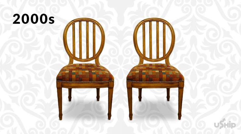 2000s chair design - pair of tuscan style dining chairs