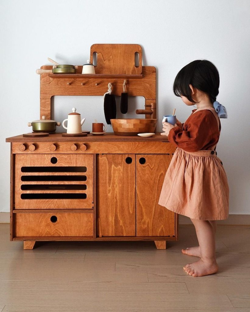 wood kitchen playset etsy