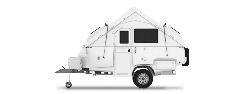 white popup travel trailer 