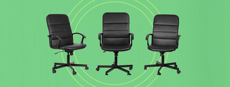 three office chairs