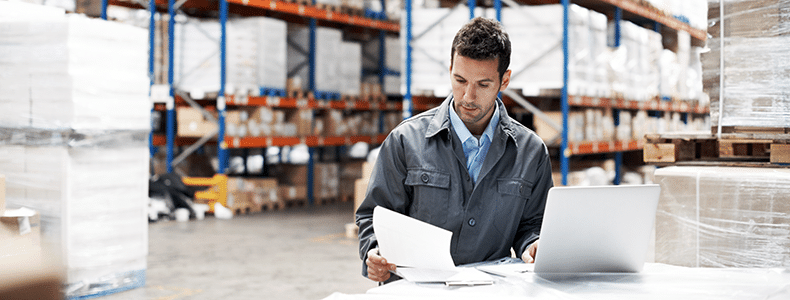business shipper reviewing bill of lading