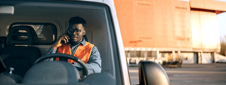 carrier in shipping truck